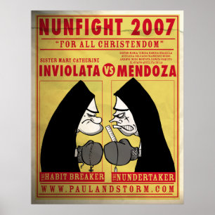 Paul and Storm's Nun FIght Poster