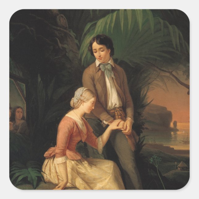Paul and Virginie Square Sticker (Front)