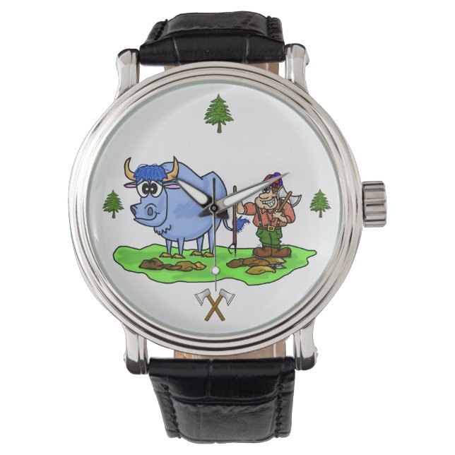Paul Bunyan and Babe the Blue Ox Watch Ver. 2 (Front)