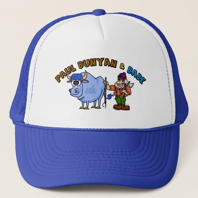 Paul Bunyan and Babe Trucker Hat Ver. 2 (Front)