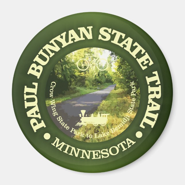 Paul Bunyan State Trail (cycling c) Magnet (Front)