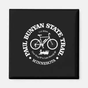 Paul Bunyan State Trail Funny Hiking For Biker Min Magnet