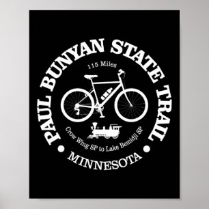 Paul Bunyan State Trail Funny Hiking For Biker Min Poster