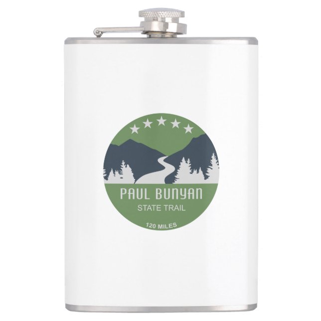 Paul Bunyan State Trail Hip Flask (Front)
