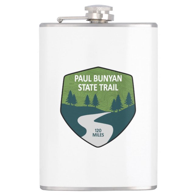 Paul Bunyan State Trail Hip Flask (Front)