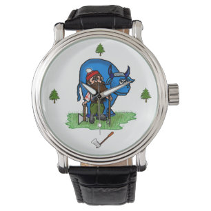 Paul Bunyan Watch with Trees and Axe