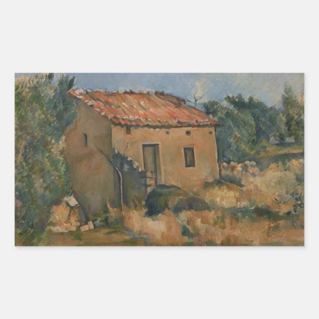 Paul Cezanne - Abandoned House Rectangular Sticker (Front)