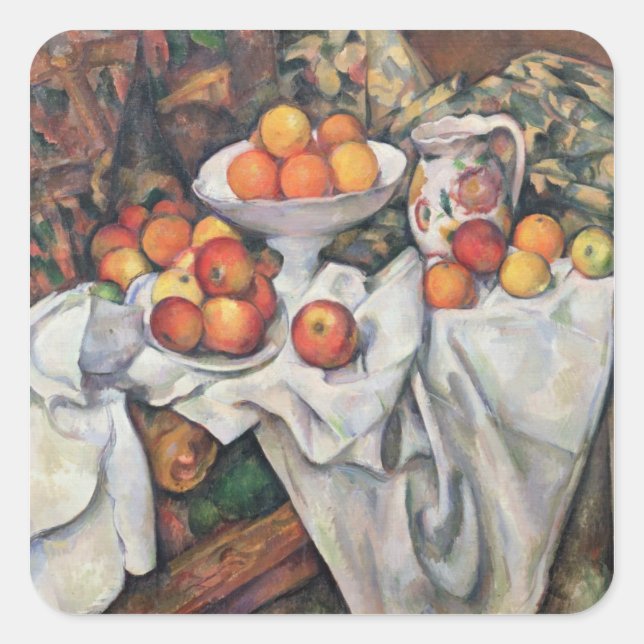 Paul Cezanne | Apples and Oranges, 1895-1900 Square Sticker (Front)