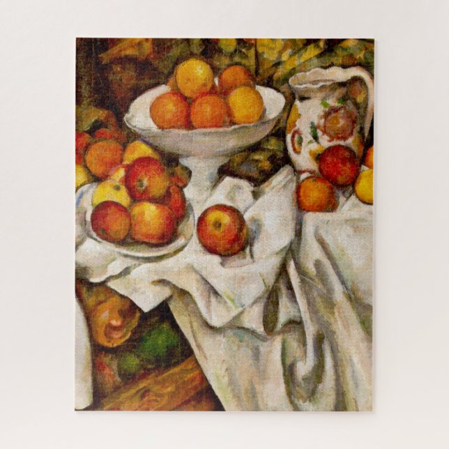 Paul Cézanne - Apples and Oranges impressionist Jigsaw Puzzle (Vertical)