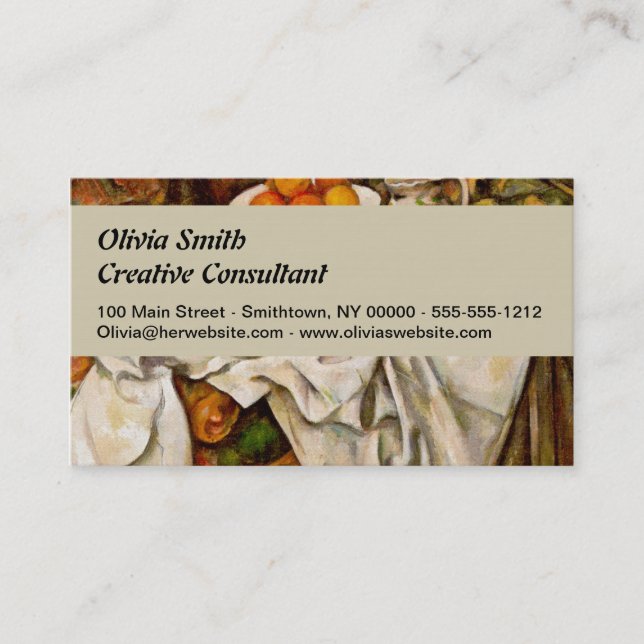 Paul Cezanne Apples Oranges Impressionism Business Card (Front)