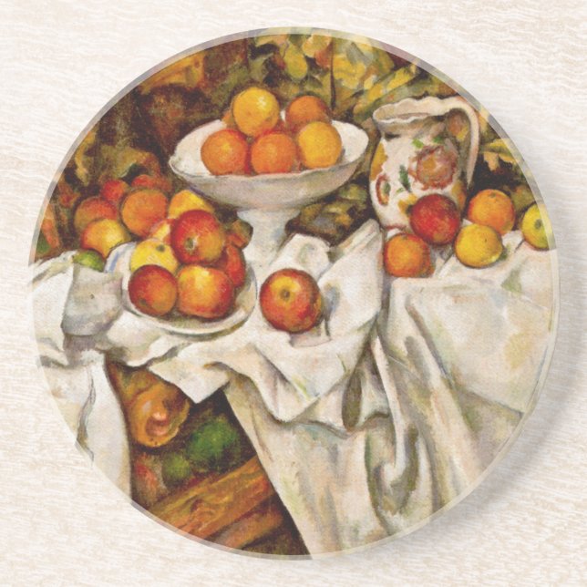 Paul Cezanne Apples Oranges Impressionism Coaster (Front)