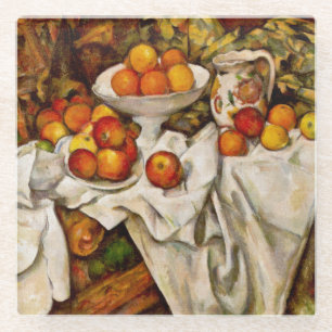 Paul Cezanne Apples Oranges Impressionism Glass Coaster