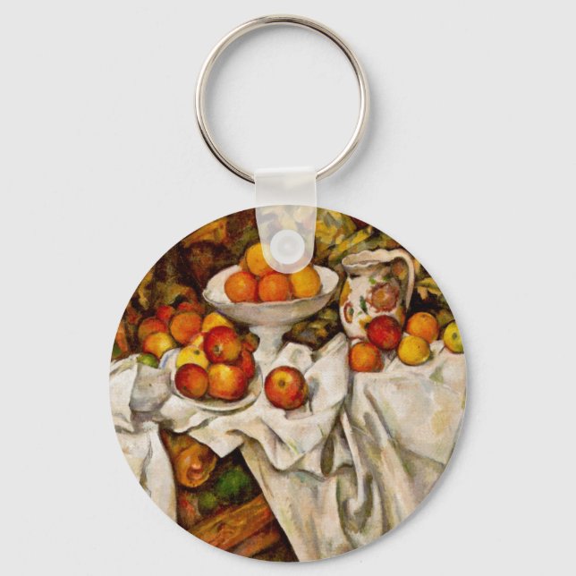 Paul Cezanne Apples Oranges Impressionism Key Ring (Front)