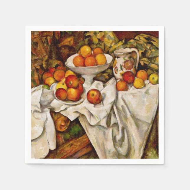 Paul Cezanne Apples Oranges Impressionism Napkin (Front)