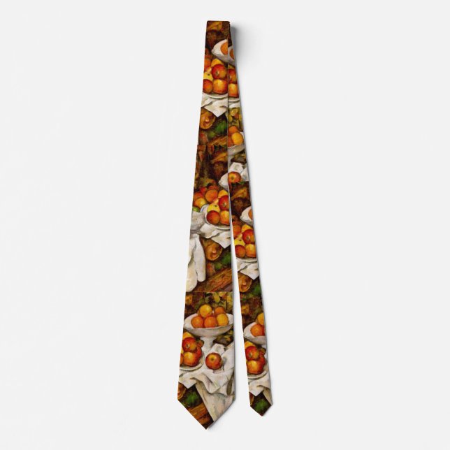 Paul Cezanne Apples Oranges Impressionism Tie (Front)