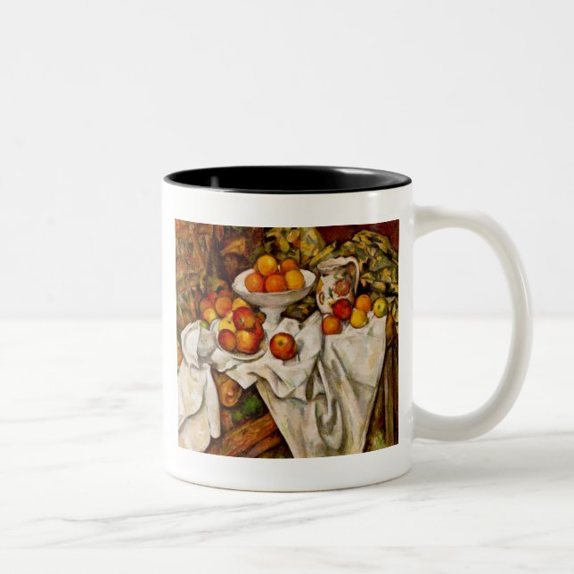 Paul Cezanne Apples Oranges Impressionism Two-Tone Coffee Mug (Right)