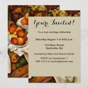 Paul Cezanne Apples Oranges Print Impressionism Invitation