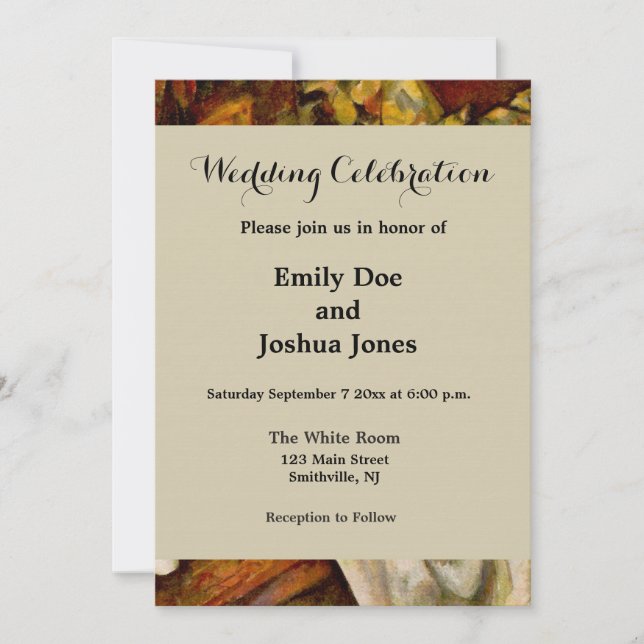 Paul Cezanne Apples Oranges Print Impressionism Invitation (Front)