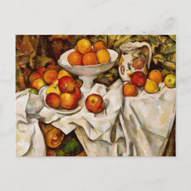 Paul Cezanne Apples Oranges Print Impressionism Postcard (Front)