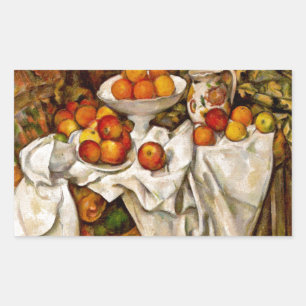 Paul Cezanne Apples Oranges Print Impressionism Rectangular Sticker