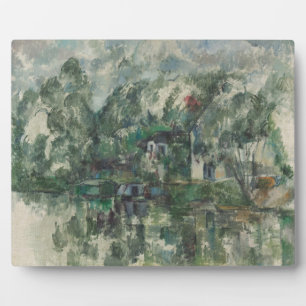 Paul Cezanne   At the Water's Edge, c. 1890 (oil o Plaque