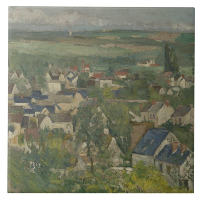 Paul Cezanne - Auvers, Panoramic View Ceramic Tile (Front)