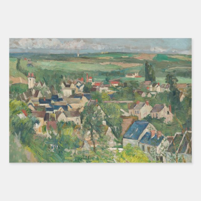 Paul Cezanne - Auvers, Panoramic View Wrapping Paper Sheet (Front)