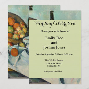 Paul Cezanne Basket of Apples Vintage Still Life Invitation