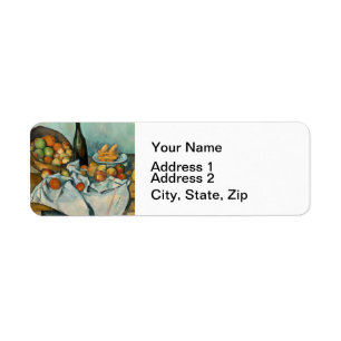 Paul Cezanne Basket of Apples Vintage Still Life Return Address Label