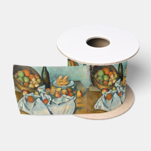 Paul Cezanne Basket of Apples Vintage Still Life Satin Ribbon