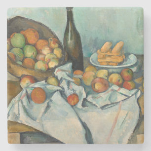 Paul Cezanne Basket of Apples Vintage Still Life Stone Coaster