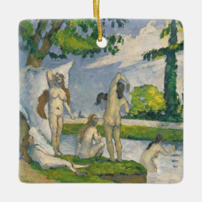 Paul Cezanne | Bathers Ceramic Tree Decoration (Front)