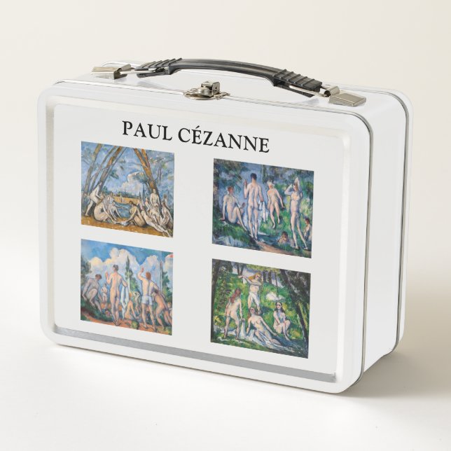 Paul Cezanne - Bathers Masterpieces Selection Metal Lunch Box (Front)