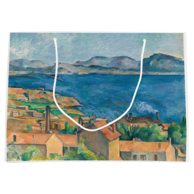 Paul Cezanne - Bay of Marseille, Seen from Estaque Large Gift Bag (Front)