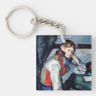 Paul Cezanne - Boy in the Red Vest Key Ring