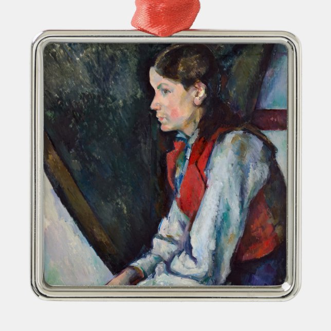 Paul Cezanne - Boy in the Red Vest Metal Ornament (Front)