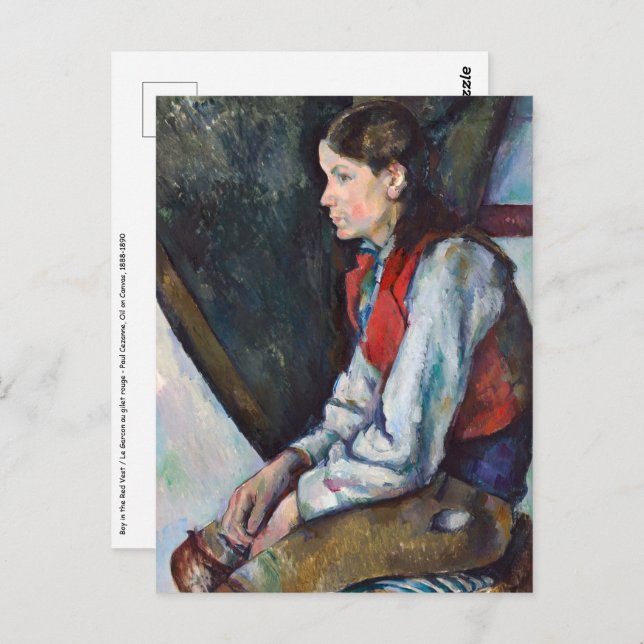 Paul Cezanne - Boy in the Red Vest Postcard (Front/Back)