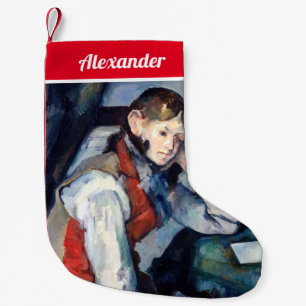 Paul Cezanne - Boy in the Red Vest Small Christmas Stocking