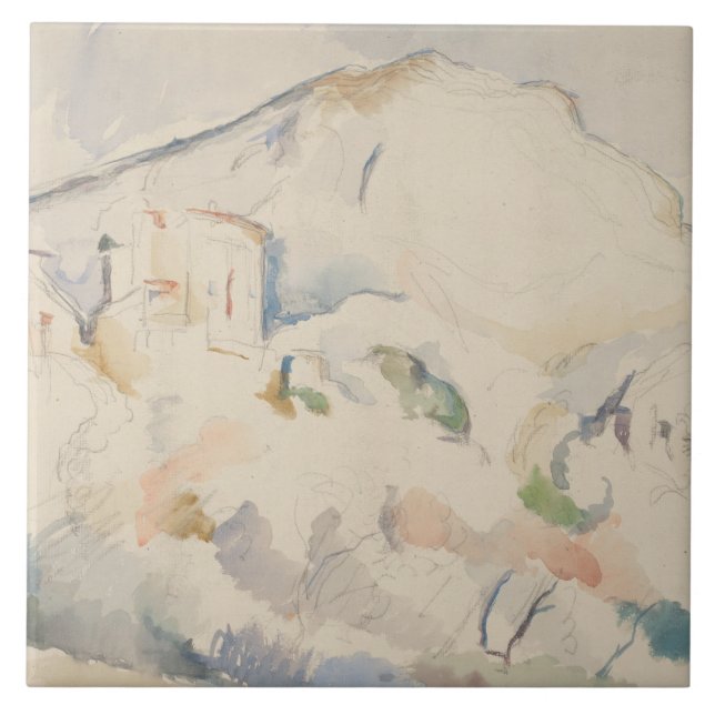 Paul Cezanne-Chateau Noir and Mont Sainte-Victoire Tile (Front)