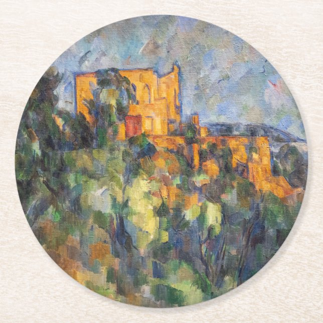 Paul Cezanne - Chateau Noir Round Paper Coaster (Front)
