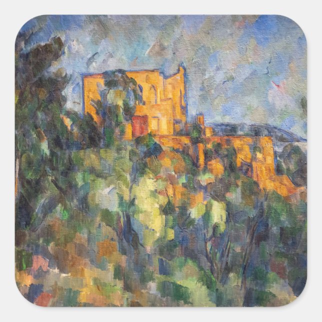 Paul Cezanne - Chateau Noir Square Sticker (Front)