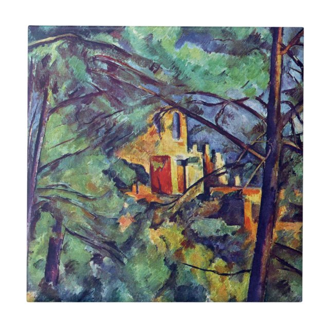 Paul Cezanne - Chateau Noir The Black Manor Tile (Front)