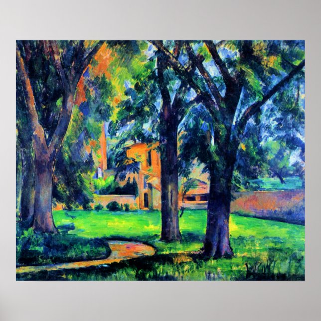 Paul Cezanne - Chestnut Tree and Farm, Poster (Front)
