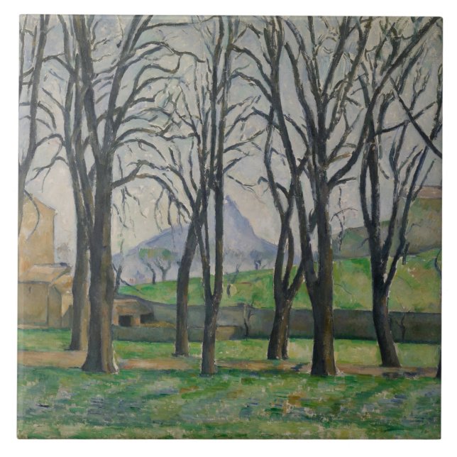 Paul Cezanne | Chestnut Trees at Jas de Bouffan, c Tile (Front)