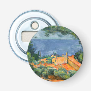 Paul Cezanne - Estaque with Red Roofs Bottle Opener