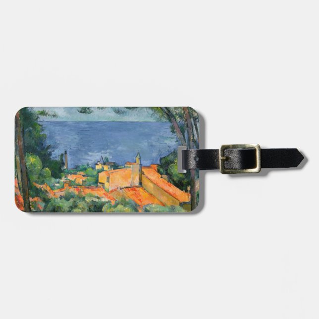 Paul Cezanne - Estaque with Red Roofs Luggage Tag (Front Horizontal)