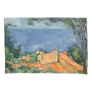 Paul Cezanne - Estaque with Red Roofs Pillowcase