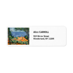 Paul Cezanne - Estaque with Red Roofs Return Address Label