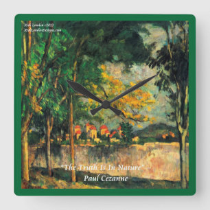 Paul Cezanne Famous Painting & Quote Wall Clock