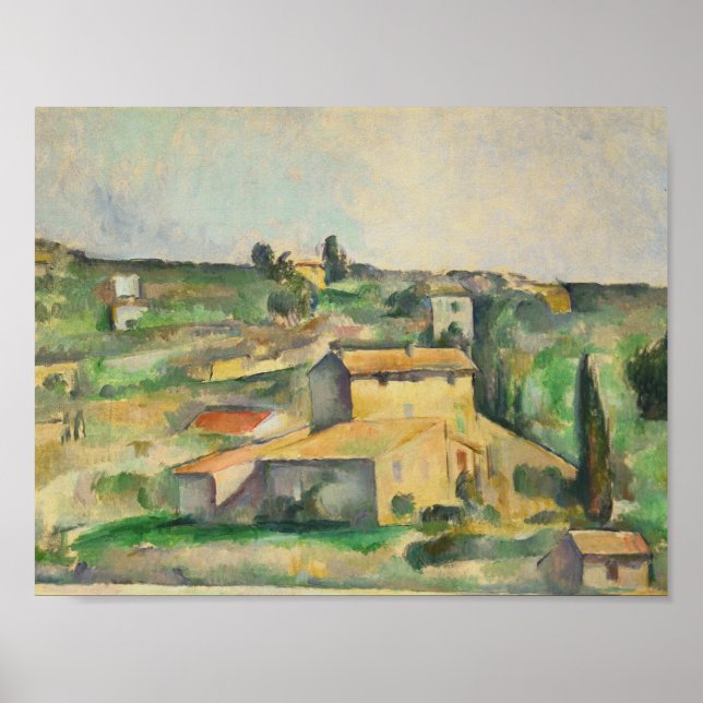 Paul Cezanne - Fields at Bellevue Poster (Front)